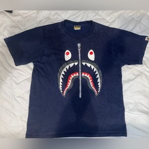 Bape shark zip T shirt